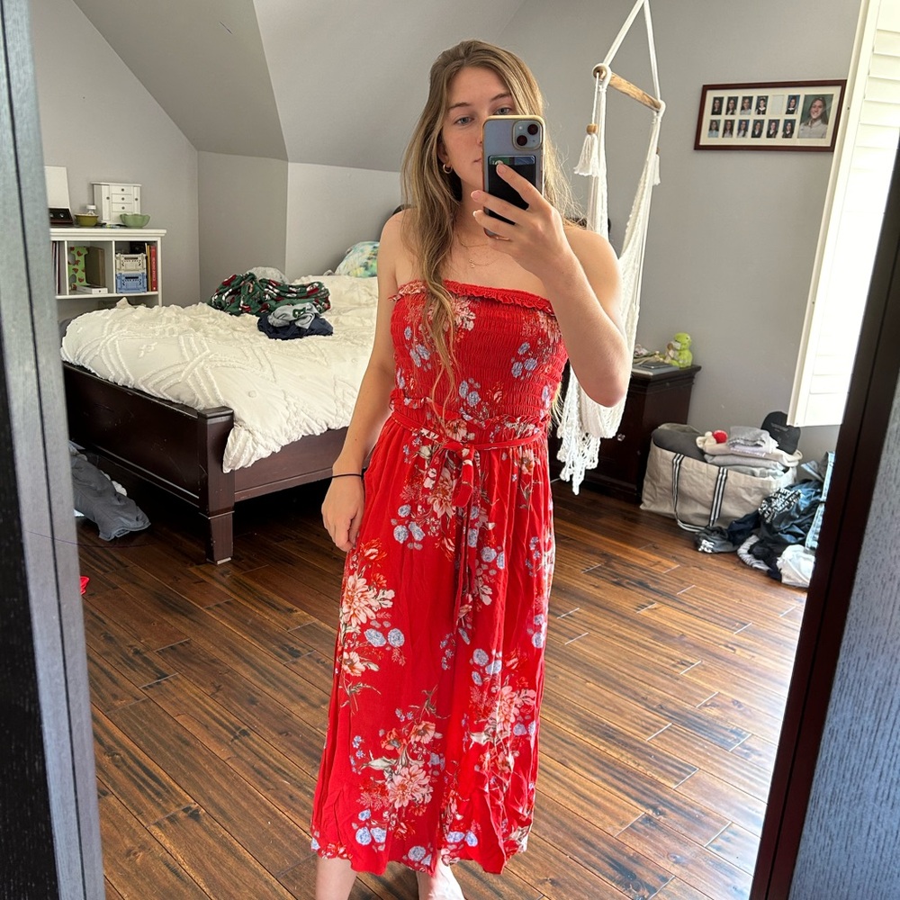 American Eagle Strapless Jumpsuit